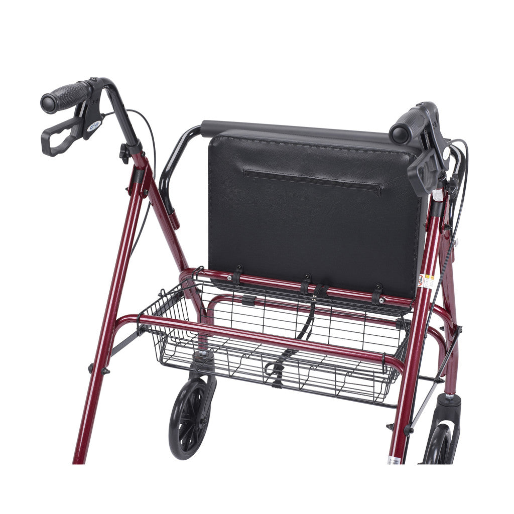 Drive Medical Go-Lite Bariatric Steel Rollator with 8
