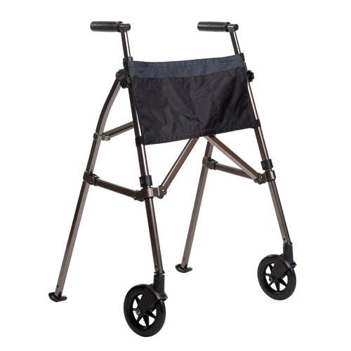 Stander EZ Fold N Go Walker, lightweight and compact mobility aid for seniors, folds for easy storage, supports up to 400 lbs, adjustable handle height, travel-friendly with convenient storage pouch