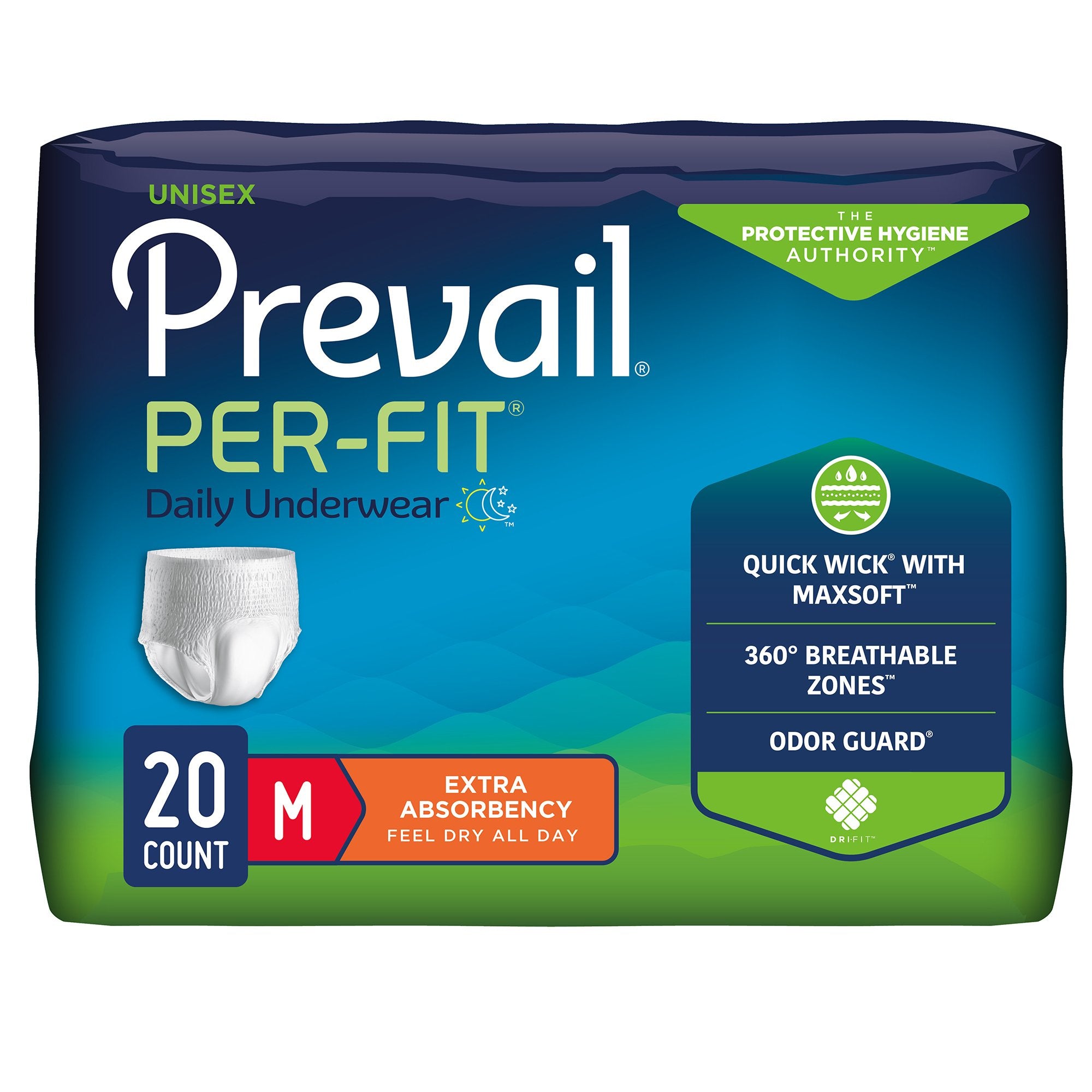 Prevail Per-Fit® Extra Absorbent Underwear for Adults, Unisex, Heavy Absorbency