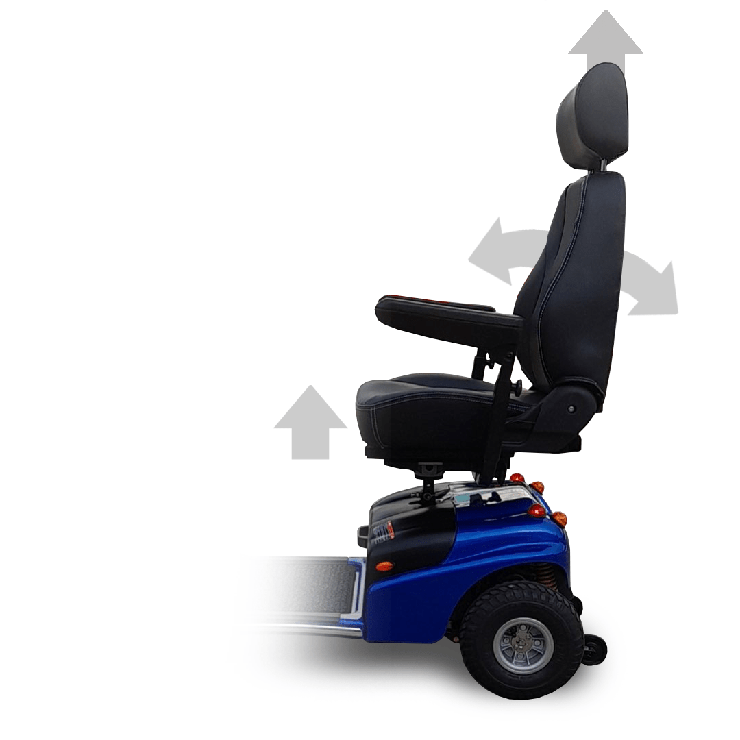 Explorer 4-Wheel Mobility Scooter – Pneumatic Tires and USB Port in Blue