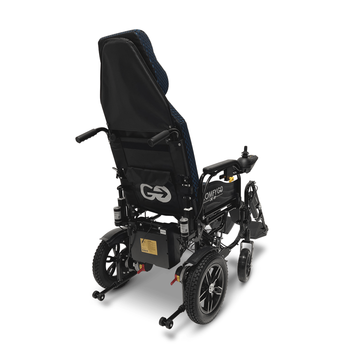 X-9 Foldable Electric Wheelchair with Automatic Reclining Backrest & Lifting Leg Rests
