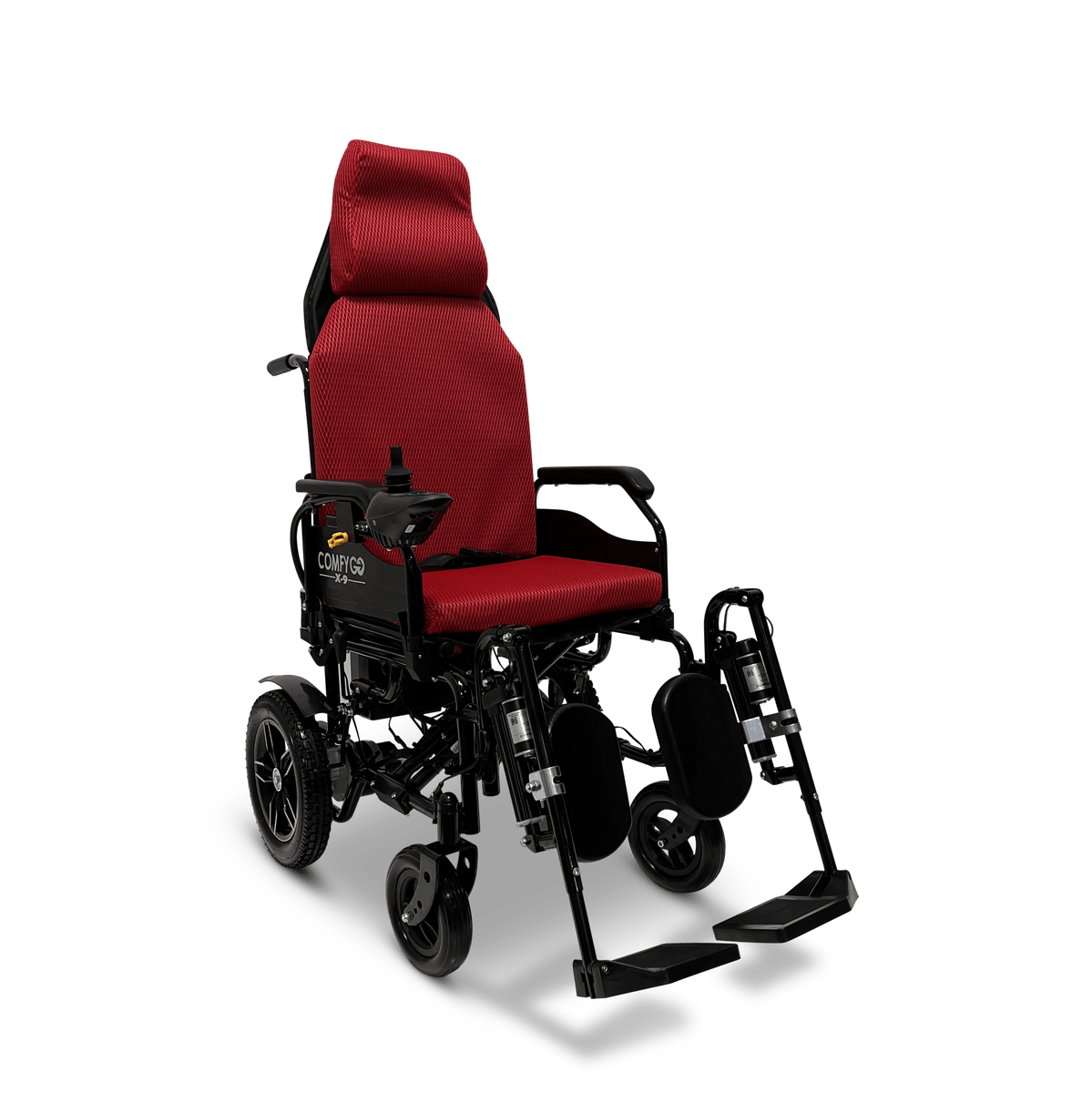 X-9 Foldable Electric Wheelchair with Automatic Reclining Backrest & Lifting Leg Rests