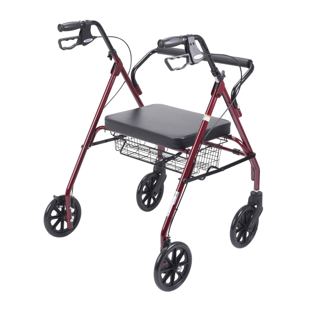 Drive Medical Go-Lite Bariatric Steel Rollator with 8