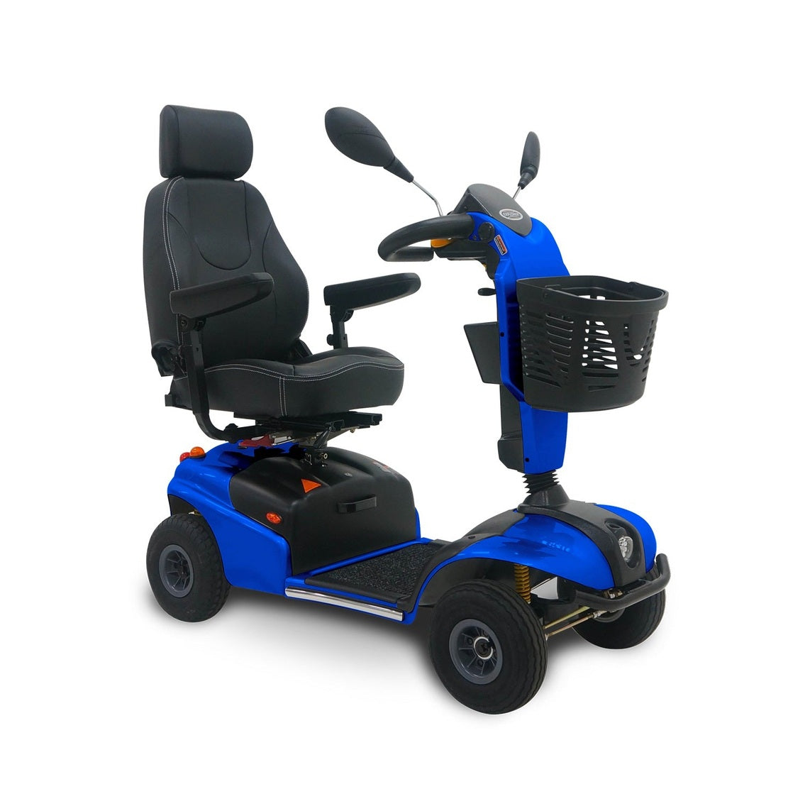 Explorer 4-Wheel Mobility Scooter – Pneumatic Tires and USB Port in Blue