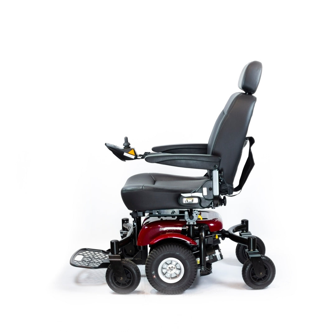 6Runner 10 Mid-Wheel Drive Power Chair – Full Suspension in Burgundy