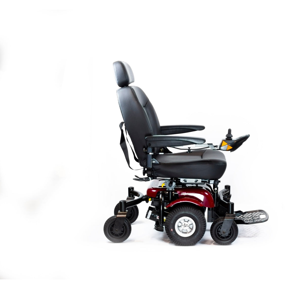 6Runner 10 Mid-Wheel Drive Power Chair – Full Suspension in Burgundy