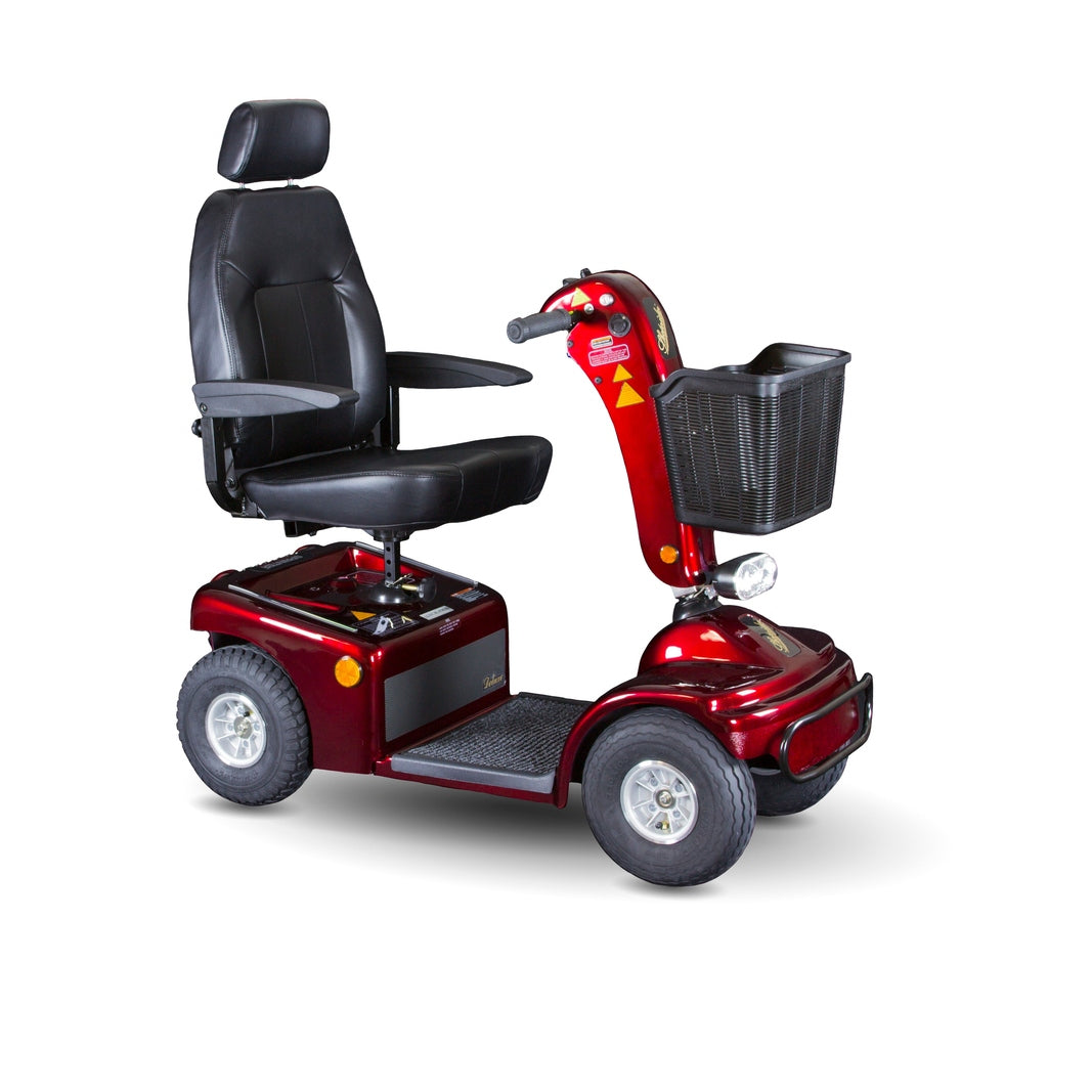 Sprinter XL4 Heavy-Duty Mobility Scooter with Deluxe Seating and Optional Lighting in Burgundy