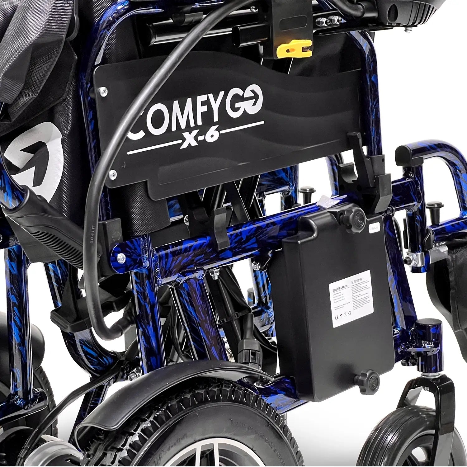X-6 Lightweight Foldable Electric Wheelchair – Travel-Approved, 13-Mile Range