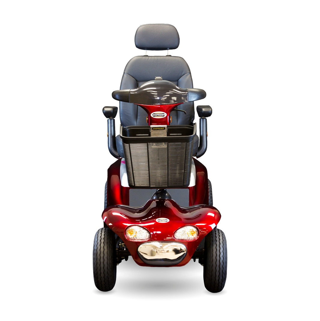 Enduro XL4 Heavy-Duty Mobility Scooter with Full Suspension and Delta Tiller in Burgundy