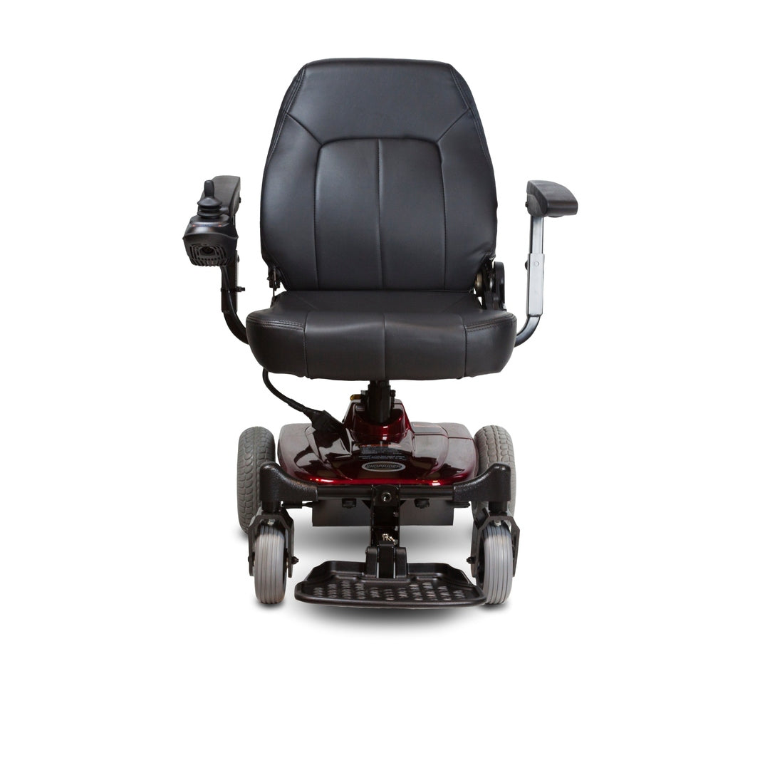 Jimmie Lightweight Portable Power Chair Wireless Disassembly, 250 Lbs Capacity in Burgundy