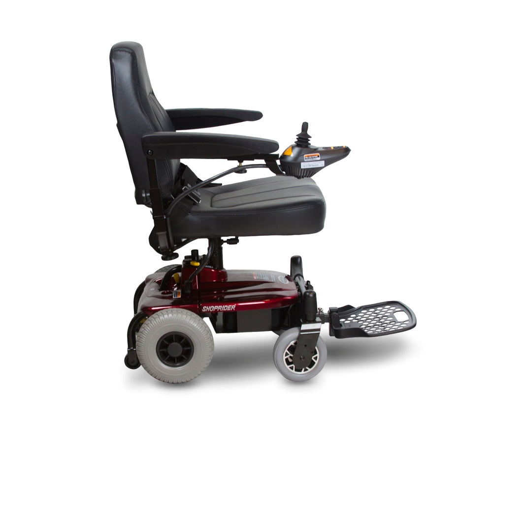 Jimmie Lightweight Portable Power Chair Wireless Disassembly, 250 Lbs Capacity in Burgundy